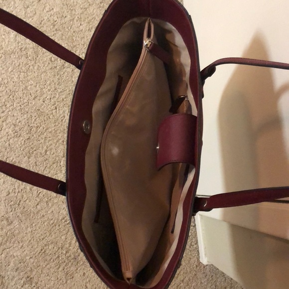 Calvin Klein burgundy purse - Picture 3 of 5
